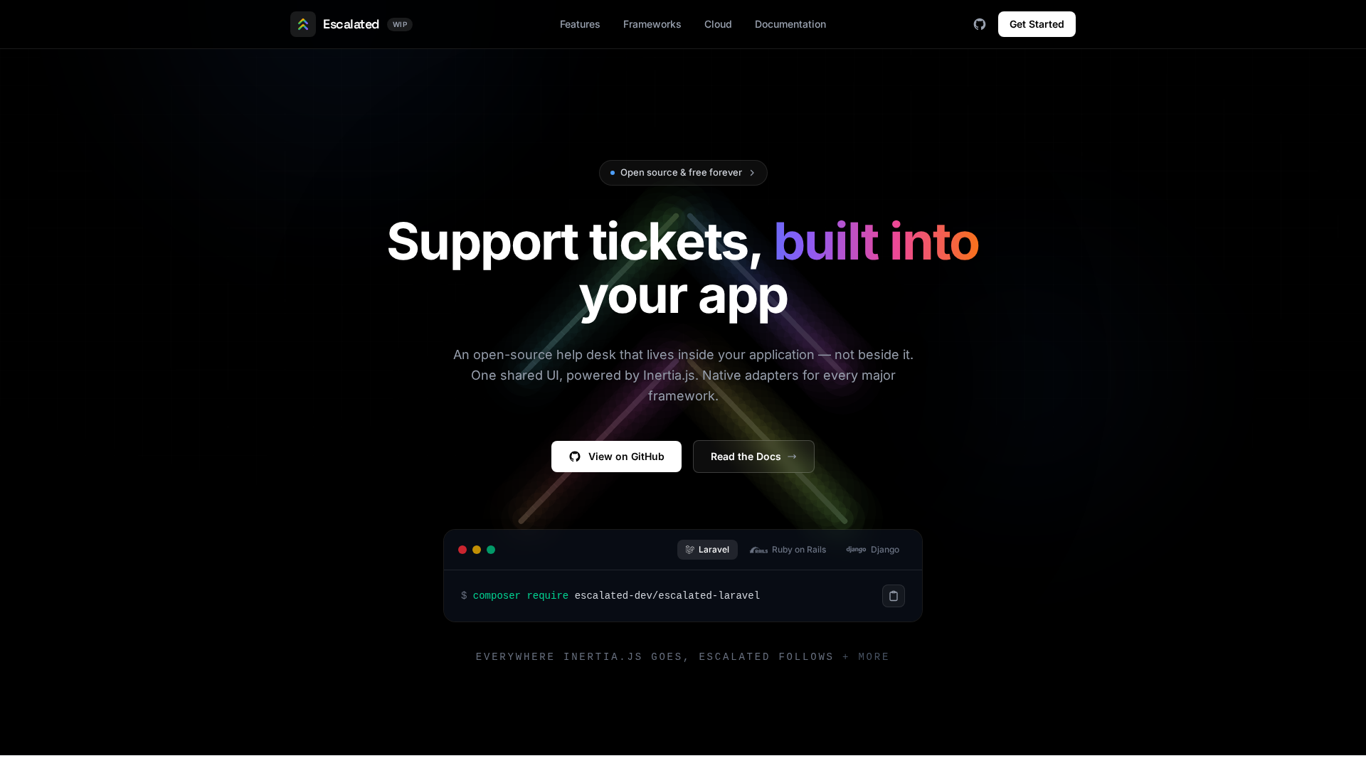 Screenshot of Escalated.DEV